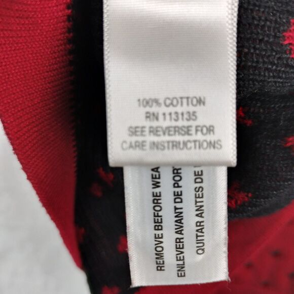 Breckenridge Sweater Womens Petite XL Red 1/4 Zip Fair Isle Holiday Christmas - Picture 13 of 13